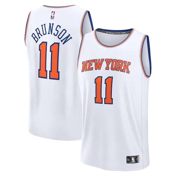 Splendido Jalen Brunson New York Knicks Youth Fast Break Replica Player Jersey Association Edition White