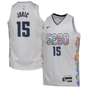 Lussuoso Carino Nikola Jokic Denver Nuggets Nike Youth 2024/25 Swingman Player Jersey City Edition White
