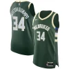 Eccezionale Giannis Antetokounmpo Milwaukee Bucks Nike Authentic Jersey Association Edition Hunter Green