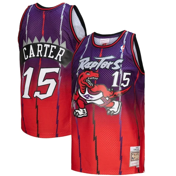 Versatile Raffinato Vince Carter Toronto Raptors 1998/99 Hardwood Classics Fadeaway Swingman Player Jersey Red/Purple