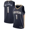 Elegante Carino Bellissimo Zion Williamson New Orleans Pelicans Nike 2019 NBA Draft First Round Pick Swingman Jersey Navy Icon Edition/White