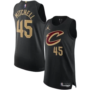 Bellissimo Raffinato Accattivante Donovan Mitchell Cleveland Cavaliers Jordan Brand Authentic Player Jersey Statement Edition Black