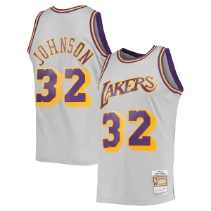 Versatile Magic Johnson Los Angeles Lakers 1984 85 Hardwood Classics Reload 2.0 Throwback Swingman Jersey Gray