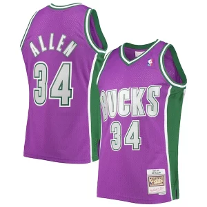 Classico Attraente Prestigioso Ray Allen Milwaukee Bucks 2001/02 Hardwood Classics Swingman Jersey Purple