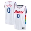 Ottimo Tyrese Maxey Philadelphia 76ers 2024/25 Fast Break Player Jersey City Edition White