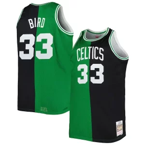 Bellissimo Classico Accattivante Larry Bird Boston Celtics Big & Tall Hardwood Classics 1985/86 Split Swingman Jersey Kelly Green/Black