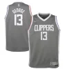 Fascinante Elegante Meraviglioso Paul George LA Clippers Nike Youth 2020/21 Swingman Player Jersey Gray Earned Edition