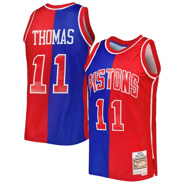 Attraente Isiah Thomas Isiah Thomas Hardwood Classics 1988/89 Split Swingman Jersey Blue/Red