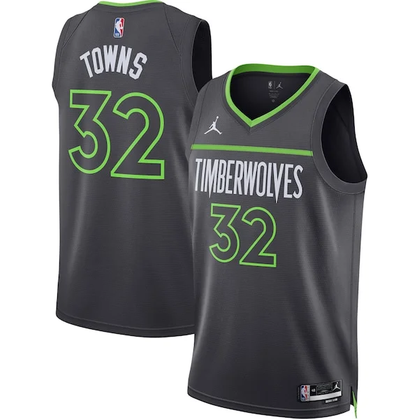 Ottimo Splendido Lussuoso Karl Anthony Towns Minnesota Timberwolves Jordan Brand Unisex Swingman Jersey Statement Edition Charcoal