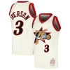 Eccezionale Robusto Delizioso Allen Iverson Philadelphia 76ers Chainstitch Swingman Jersey Cream