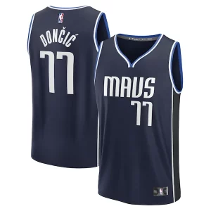 Eccezionale Prestigioso Elegante Luka Dončić Dallas Mavericks Men's Fast Break Player Jersey Statement Edition Navy