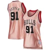 Robusto Dennis Rodman Chicago Bulls Women's 75th Anniversary Rose Gold 1997 Swingman Jersey Pink