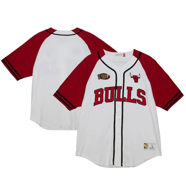 Moderno Chicago Bulls Practice Day Baseball Jersey White