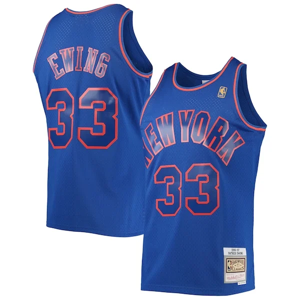 Eccezionale Incantevole Patrick Ewing New York Knicks 1996/97 Hardwood Classics Swingman Jersey Blue