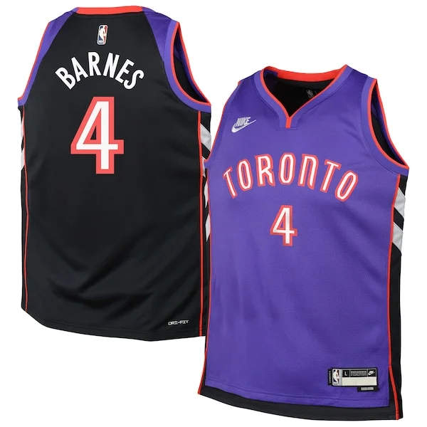 Resistente Accattivante Scottie Barnes Toronto Raptors Nike Youth 2024/25 Swingman Jersey Purple Classic Edition