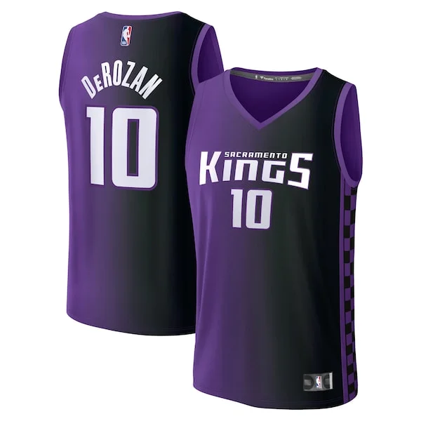 Lussuoso Robusto DeMar DeRozan Sacramento Kings Fast Break Replica Jersey Statement Edition Purple