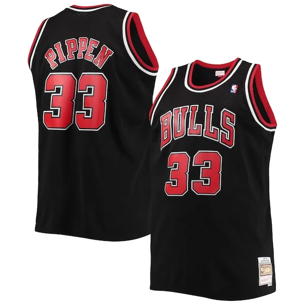 Gorgeous Comodo Raffinato Scottie Pippen Chicago Bulls Big & Tall Hardwood Classics Swingman Jersey Black/Red