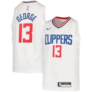 Fascinante Paul George LA Clippers Nike Youth 2020/21 Swingman Jersey Association Edition White