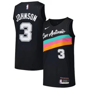 Meraviglioso Lussuoso Pratico Keldon Johnson San Antonio Spurs Nike Swingman Player Jersey City Edition Black