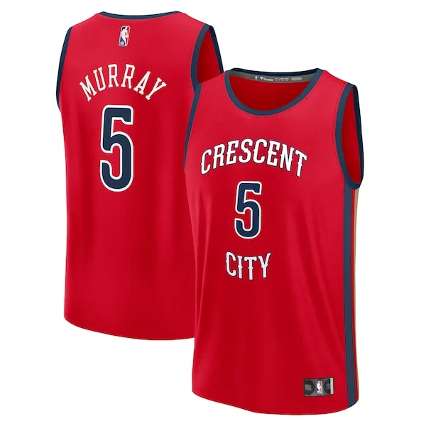 Pratico Incantevole Dejounte Murray New Orleans Pelicans Youth Fast Break Replica Player Jersey Statement Edition Red