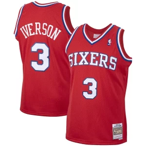 Resistente Elegante Delizioso Allen Iverson Philadelphia 76ers 2001/02 Hardwood Classics Swingman Jersey Red
