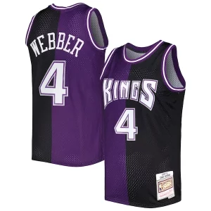 Stupendo Sofisticato Chris Webber Sacramento Kings Hardwood Classics 2000/01 Split Swingman Jersey Purple/Black