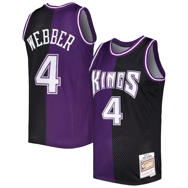 Stupendo Sofisticato Chris Webber Sacramento Kings Hardwood Classics 2000/01 Split Swingman Jersey Purple/Black