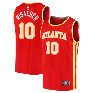 Classico Delizioso Accattivante Zaccharie Risacher Atlanta Hawks Youth 2024 NBA Draft Fast Break Player Jersey Icon Edition Red
