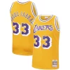 Delizioso Kareem Abdul Jabbar Los Angeles Lakers Hardwood Classics Swingman Jersey Gold/Purple