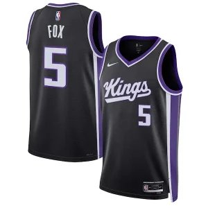 Attraente De'Aaron Fox Sacramento Kings Nike Unisex Swingman Jersey Icon Edition Black/White