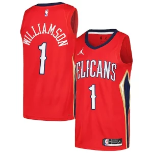 Moderno Accattivante Classico Zion Williamson New Orleans Pelicans Jordan Brand Swingman Player Jersey Statement Edition Red
