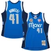 Accattivante Gorgeous Carino Dirk Nowitzki Dallas Mavericks Unisex Hall of Fame Class of 2023 Throwback Swingman Jersey Blue