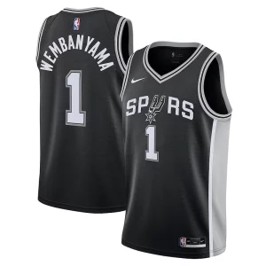Classico Lussuoso Moderno Victor Wembanyama San Antonio Spurs Nike Youth 2023 NBA Draft First Round Pick Swingman Jersey Icon Edition Black