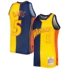 Fascinante Ottimo Baron Davis Golden State Warriors Hardwood Classics 2006/07 Split Swingman Jersey Navy/Gold