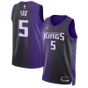 Moderno De'Aaron Fox Sacramento Kings Jordan Brand Unisex Swingman Jersey Statement Edition Purple
