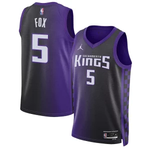 Moderno De'Aaron Fox Sacramento Kings Jordan Brand Unisex Swingman Jersey Statement Edition Purple