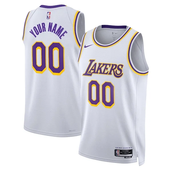 Lussuoso Versatile Los Angeles Lakers Nike Unisex Swingman Custom Jersey White Association Edition