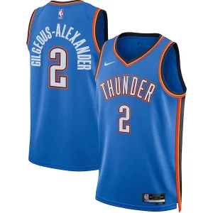 Trendy Shai Gilgeous Alexander Oklahoma City Thunder Nike Unisex Swingman Jersey Icon Edition Blue