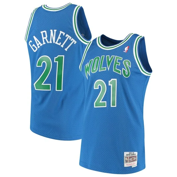 Pratico Stupendo Kevin Garnett Minnesota Timberwolves 1995/96 Hardwood Classics Swingman Jersey Blue