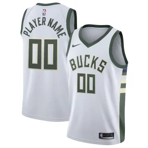Elegante Milwaukee Bucks Nike 2020/21 Swingman Custom Jersey Association Edition White