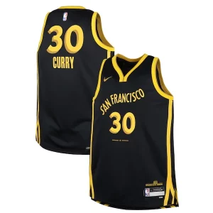 Attraente Fantastico Cool Stephen Curry Golden State Warriors Nike Youth Swingman Replica Jersey City Edition Black
