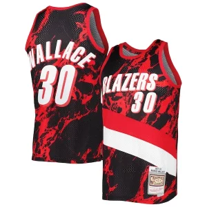 Splendido Rasheed Wallace Portland Trail Blazers 1999/00 Hardwood Classics Marble Swingman Jersey Black