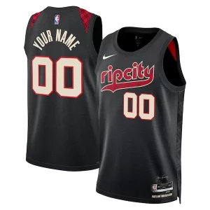 Trendy Incantevole Portland Trail Blazers Nike Unisex 2023/24 Custom Swingman Jersey Black City Edition