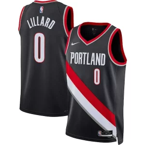 Raffinato Accattivante Resistente Damian Lillard Portland Trail Blazers Nike Unisex Swingman Jersey Icon Edition Black/White