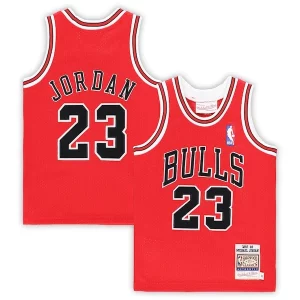 Trendy Lussuoso Michael Jordan Chicago Bulls Toddler 1997/98 Hardwood Classics Authentic Jersey Red/Black/White