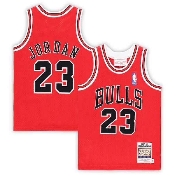 Trendy Lussuoso Michael Jordan Chicago Bulls Toddler 1997/98 Hardwood Classics Authentic Jersey Red/Black/White