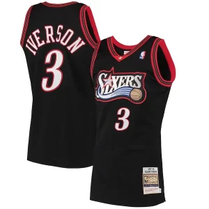 Duraturo Allen Iverson Philadelphia 76ers 1997/98 Hardwood Classics Authentic Jersey Black
