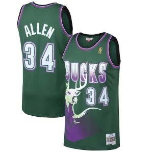 Incantevole Ray Allen Milwaukee Bucks 1996/97 Hardwood Classics Swingman Jersey Kelly Green