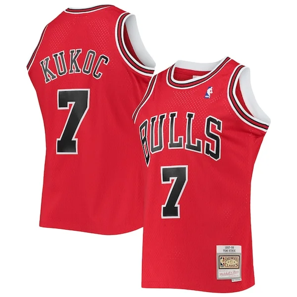Magnifico Prestigioso Toni Kukoc Chicago Bulls 1997/98 Hardwood Classics Swingman Jersey Red