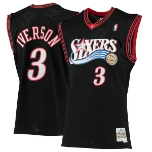 Raffinato Allen Iverson Philadelphia 76ers 2000/01 Hardwood Classics Swingman Jersey Black
